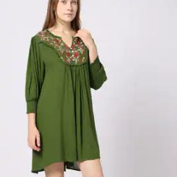 Women Embroidered A-Line Dress-image-28