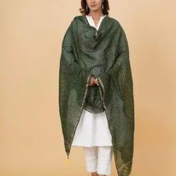 Geometric Print Dupatta with Tassels-image-73