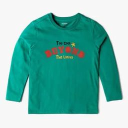 Boys Typographic Print Relaxed Fit Crew-Neck T-Shirt-image-66