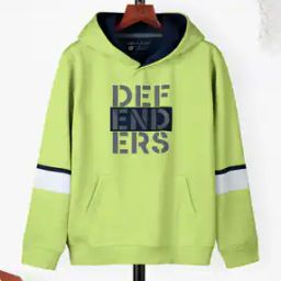 Typographic Print Hooded T-Shirt-image-69
