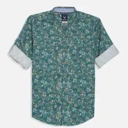 Boys Micro Print Slim Fit Cotton Shirt-image-7
