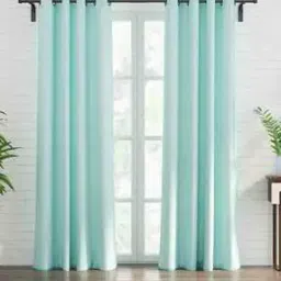 Chanderi Set of 2 Striped Sheer Door Curtains-image-1