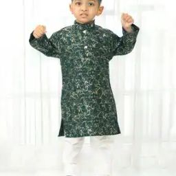 Boys Printed Kurta Pyjamas Set-4