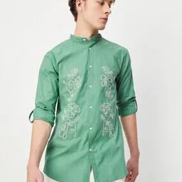 Short Kurta with Mandarin Collar-image-0