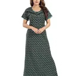 Women Floral Print Nighti-picture-41