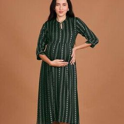 Women Stripes A-line Dress-image-72