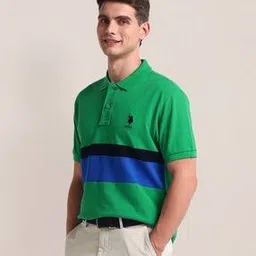 u.s. polo assn. Men Colourblock Slim Fit Polo T-Shirt-picture-41