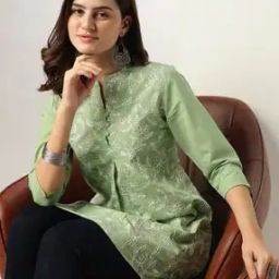 Regular Fit Embellished and Embroidery Tunic-image-47