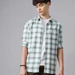 Men Moklino Checked Regular Fit Shirt-image-58