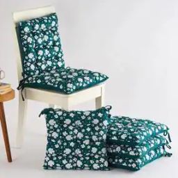 Set of 6 Floral Print Square-Shaped Chair Pillows-image-77