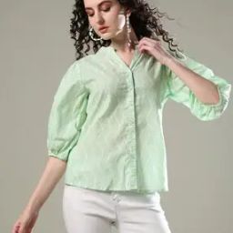 Women Printed Relaxed Fit Blouse Top-picture-22