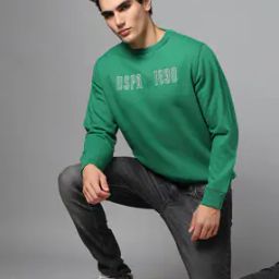 Men Regular Fit Sweatshirt with Logo Applique-image-44