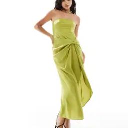 Bandeau Knot Skirt Midaxi Dress-image-17