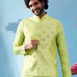 Men Embellished Regular Fit Nehru Jacket-39