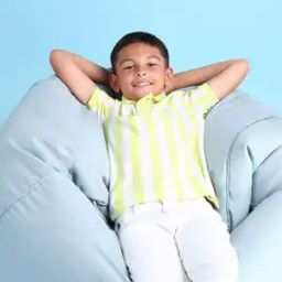 Boys Striped Regular Fit Polo T-Shirt-image-39
