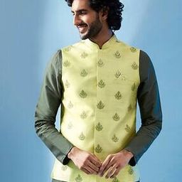 Men Regular Fit Nehru Jacket with Patch Pocket-image-27