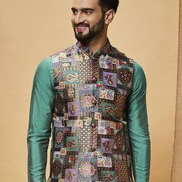 Men Regular Fit Nehru Jacket-image-14