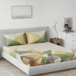 Cotton King Size Bedsheet with 2 Pillow Covers-image-69