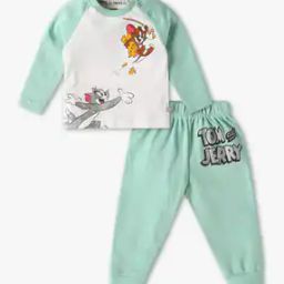 Boys Tom & Jerry Print T-Shirt with Joggers-picture-12
