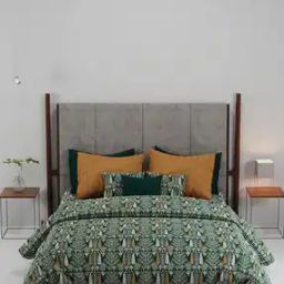 144 TC Geometric Print Queen-Size Bedsheet with Pillow Covers-43