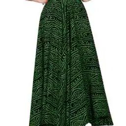 Women Bandhani Print Flared Maxi Skirt-picture-32