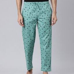 Men Micro-Print Regular Fit Pyjamas-image-92