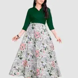 Women Floral Print Fit & Flare Dress-image-4