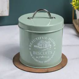 Typographic Print Biscuit Jar with Lid-54