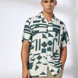Men Geometric Print Relaxed Fit Shirt-picture-8
