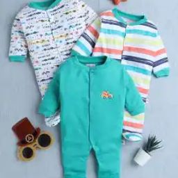 Baby Boys Full Sleeves Sleepsuit Pack Of 3-image-95