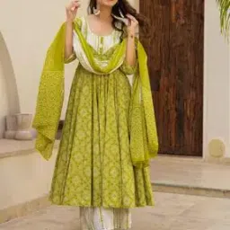 wedani Women Scoop-Neck Anarkali Kurta Set-picture-25