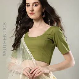 Women Smocked Side-Open Cotton Blouse-image-95
