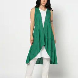 Women Embroidered Relaxed Fit Shrug-image-19