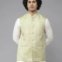 Men Slim-Fit Nehru Jacket-image-24