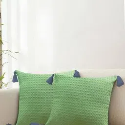 Set of 2 Cotton Cushion Cover 16" x 16"-image-98