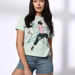 Women Graphic Print Regular Fit Crew-Neck T-Shirt-image-29