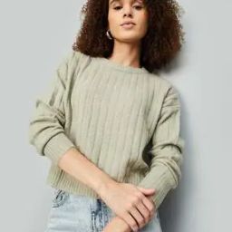 max Women Ribbed Crew-Neck Pullover-picture-26