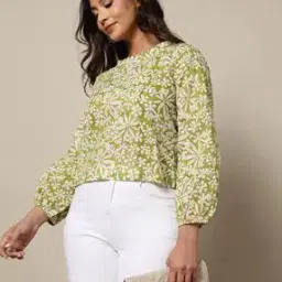 Handblock Print Straight Cotton Top-picture-18