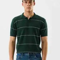 Men Cotton Stripes T-Shirt-41