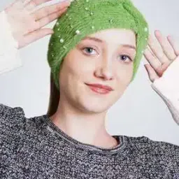 Women Feather Soft Knitted Embellished Woolen Headband-image-95
