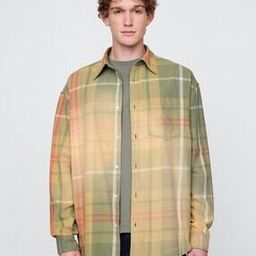 Men Checked Oversized Shirt with Patch Pocket-image-4