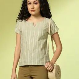 Women Floral Woven Relaxed Fit Top-image-84