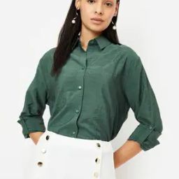 Women Crinkled Regular Fit Shirt-image-37