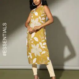 Women Floral Print Straight Kurta-image-5