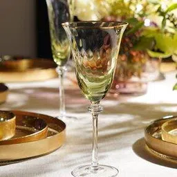 Green Textured Wine Glasses-image-49