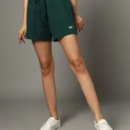 Women Mid-Rise Regular Fit Cotton Shorts with Brand Print-picture-20