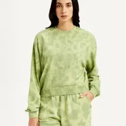 Women Tie & Dye Regular Fit Crew-Neck Sweatshirt-image-56