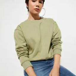 Women Solid Relaxed Fit Sweatshirt-picture-47