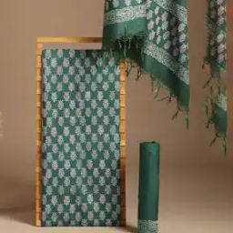 Handblock Printed Katan Silk Unstitched Dress Material-image-82