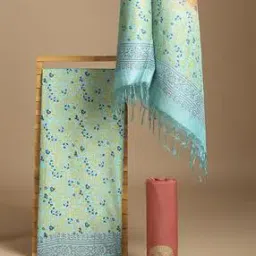 Handblock Printed Katan Silk Unstitched Dress Material-image-33